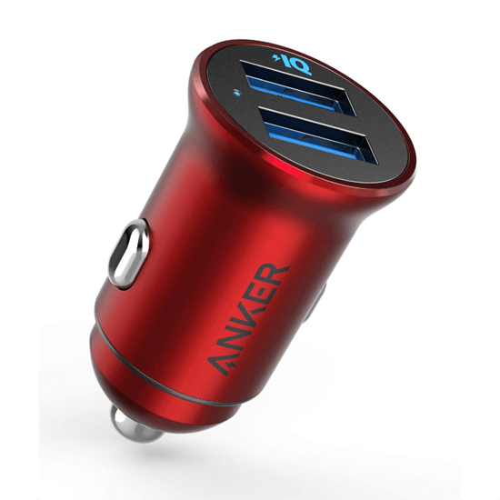Picture of Anker 24W PowerDrive 2 mini Car Charger (Red)